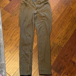 Rockstar mid rise army green straight jeans